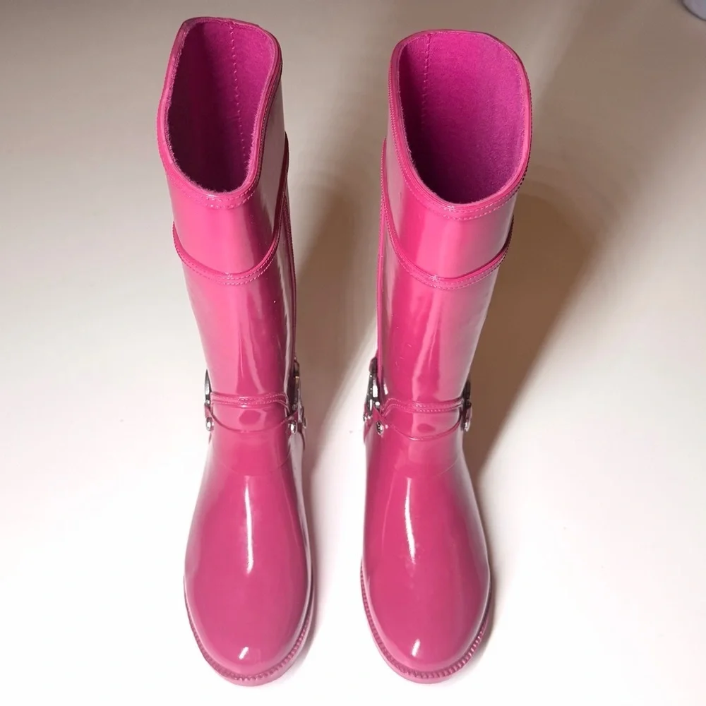 Michael Kors Girls Brea Fulton Fuchsia Rain Boots Size - 3